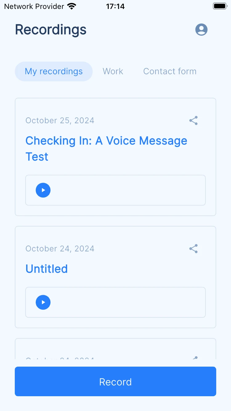 Vocal - Record voice notes screenshot